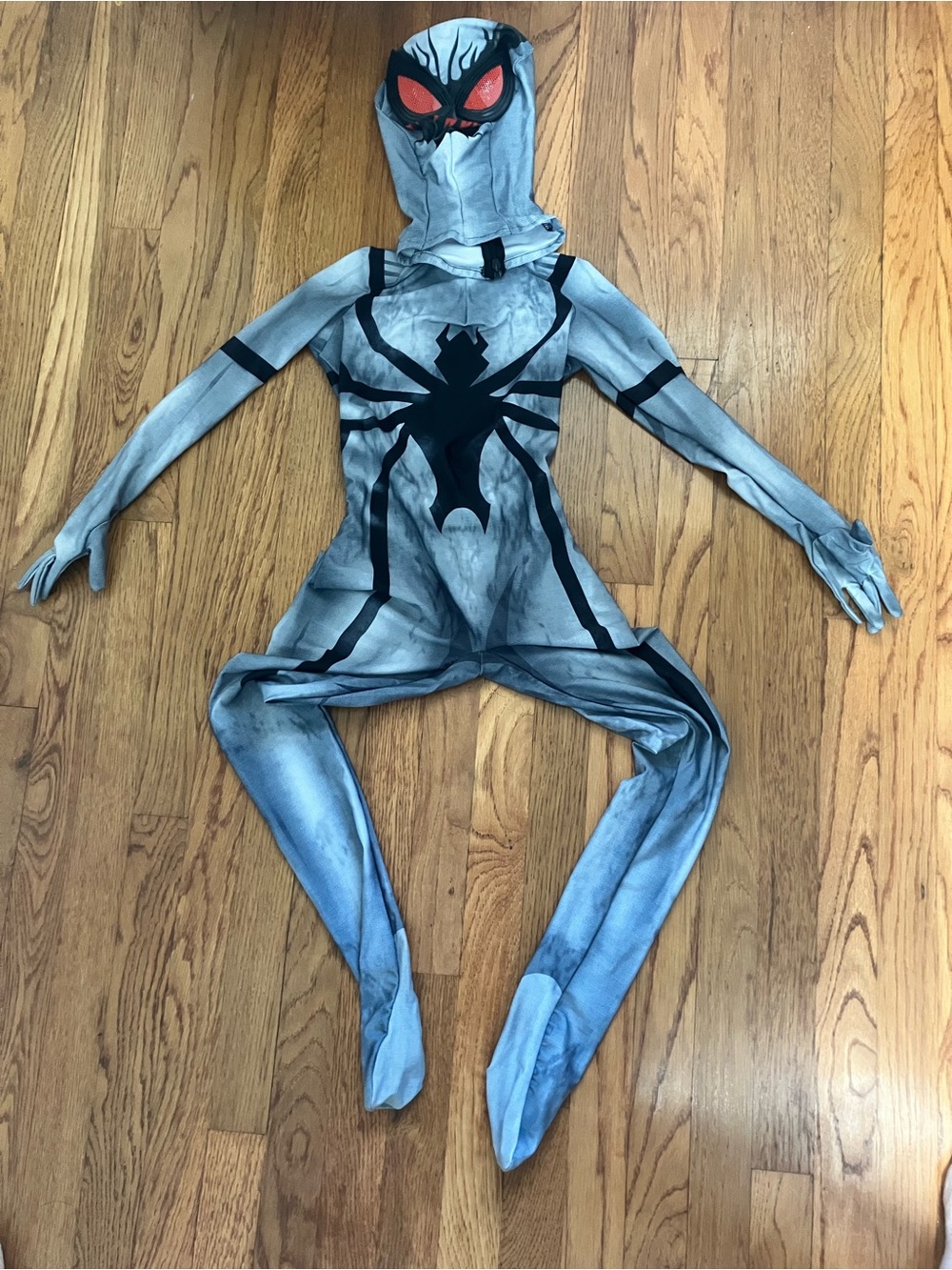 Gray Spider Hero Kids Costume with Hood and Mask